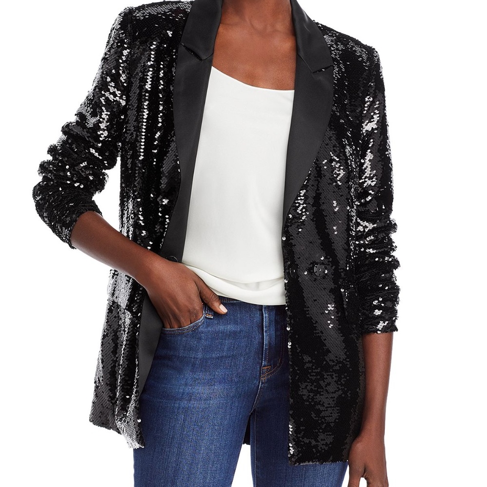 Black Sequin Blazer - Line and Dot